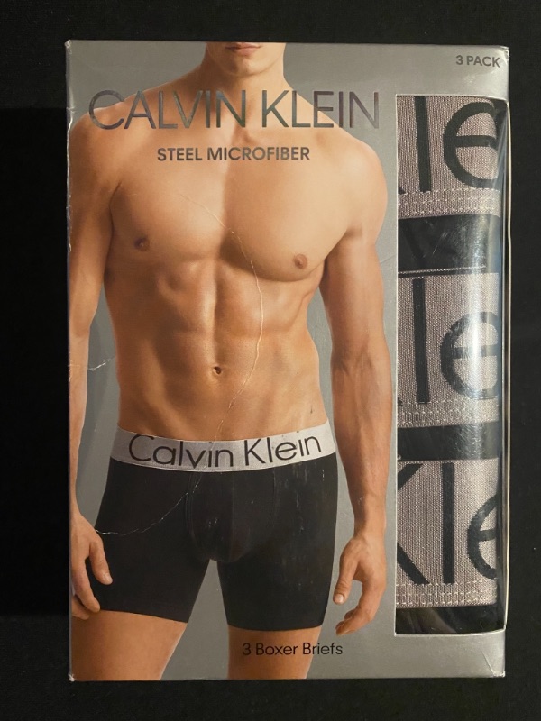 Photo 1 of Calvin Klein Men's Microfiber Boxer Briefs Pack of 3 - LARGE (36-38)