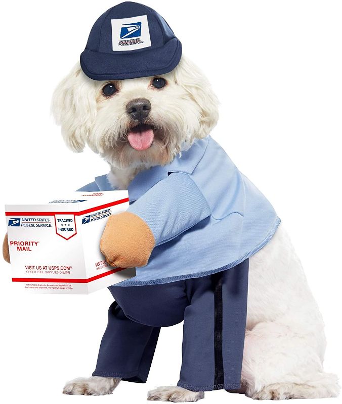 Photo 1 of CALIFORNIA COSTUME COLLECTIONS Dog Mail Carrier Costume USPS (Size SMALL)