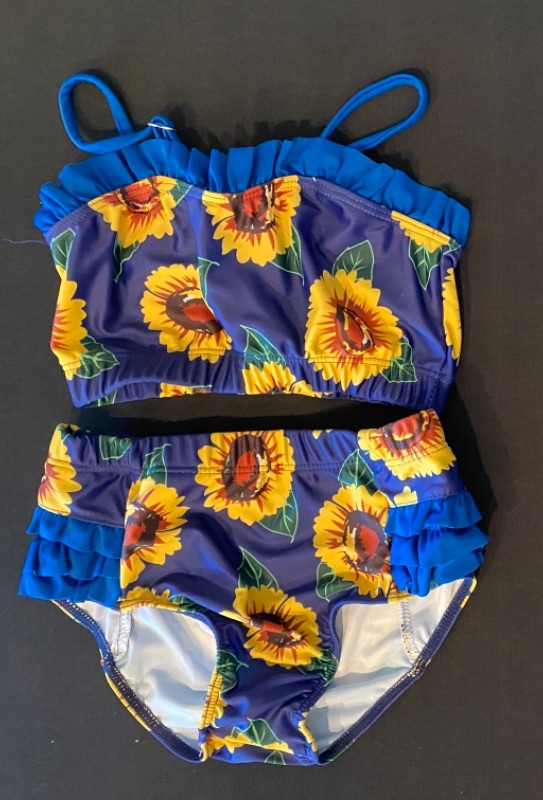 Photo 1 of Girls (Size 6) Two Piece Swim Suit (Sunflowers)