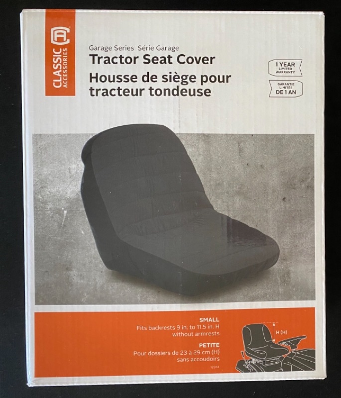 Photo 1 of Classic Accessories Garage Series Tractor Seat Cover, Small (Fits Backrests 9in to 11.5in height)