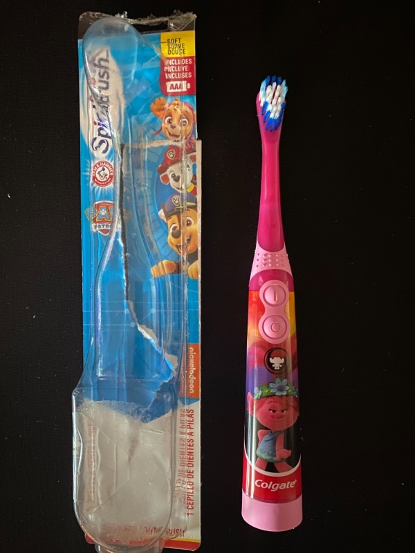 Photo 1 of Colgate, Kids Trolls Extra Soft Bristles, 1 Battery Powered Toothbrush, 1 Count