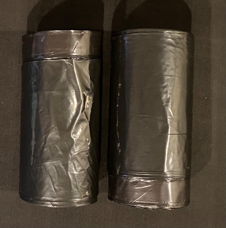 Photo 1 of Black Drawstring Trash Bags, 2 Rolls