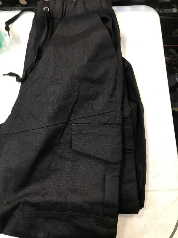 Photo 1 of Loose Cargo Jogger Pants Trousers (M/L-Black)