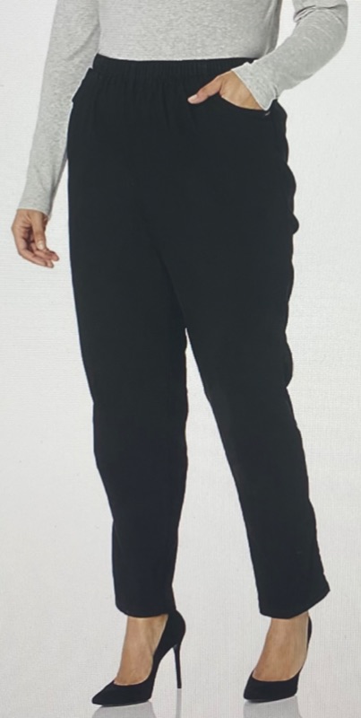 Photo 1 of Chic Classic Collection Women's Elastic Waist Pull-On Pant (Black - Size 14)