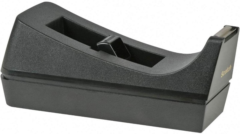 Photo 1 of Scotch Desktop Tape Dispenser, 1" Core, Weighted Non-Skid Base, Black