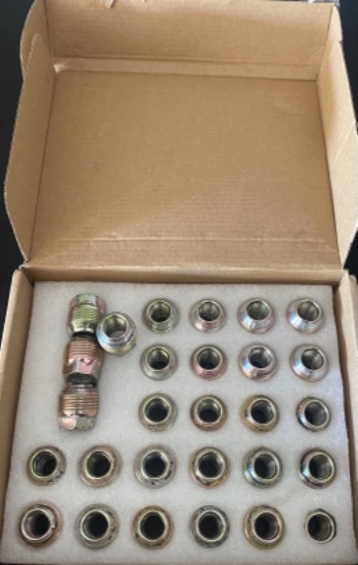 Photo 1 of 14x1.5 Lug Nuts Gold 28 piece