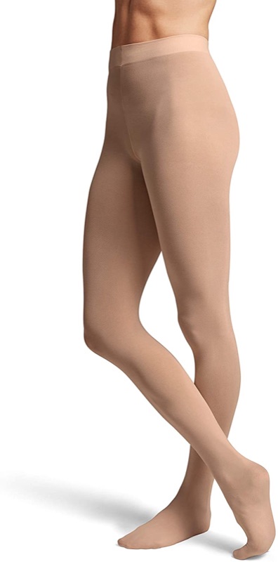 Photo 1 of Bloch Dance Girls Contour Soft Footed Tights-Tan-Size M