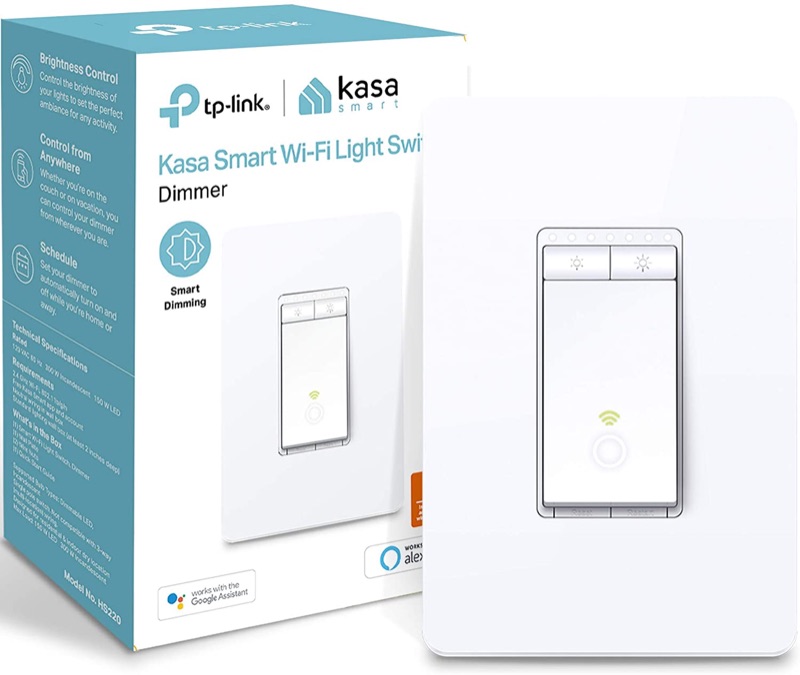 Photo 1 of Kasa Smart Dimmer Switch HS220, Single Pole, Needs Neutral Wire, 2.4GHz Wi-Fi Light Switch Works with Alexa and Google Home, UL Certified,, No Hub Required
