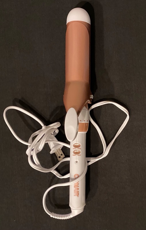 Photo 1 of Conair Double Ceramic 1 1/4-Inch Curling Iron, White/Rose Gold