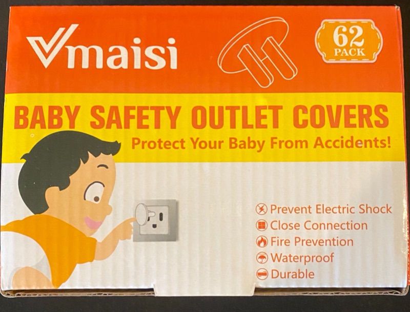 Photo 1 of 38 Pieces Clear Outlet Covers Baby Proofing - Vmaisi Electrical Safety ChildProof Plug Protector - (White,62 Pack)