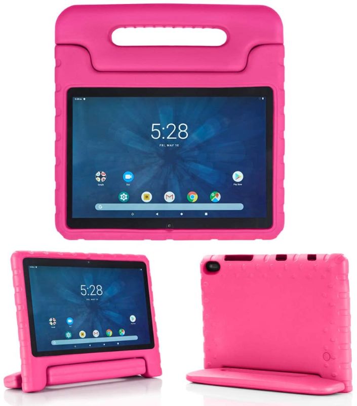 Photo 1 of SIMPLEWAY Case for Walmart Onn 10.1 Tablet Model ONA19TB003 2019 Release, Kids 10.1 Inch Android Tablet Case with Handle Stand EVA Foam Shockproof Light Weight Washable Cover - Rose