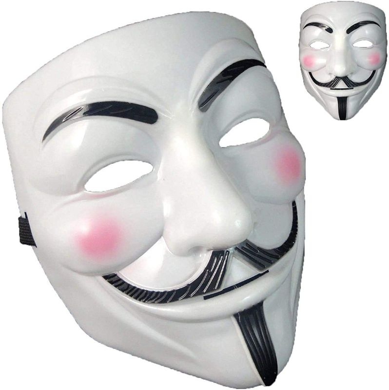 Photo 1 of V for Vendetta Mask, Hacker Mask Halloween Masks - Anonymous Guy Masks for Kids Costume