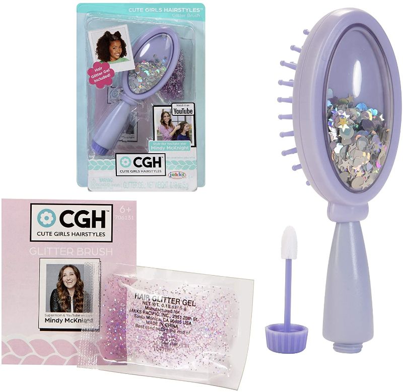 Photo 1 of CGH Cute Girls Hairstyles! Glitter Brush with Hair Glitter Gel, 706131