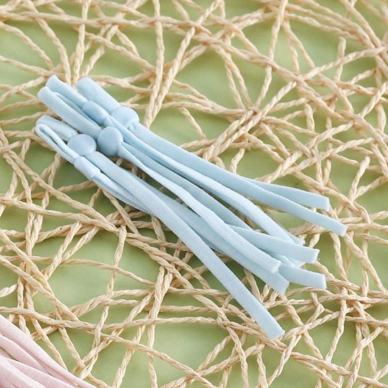 Photo 1 of Elastic String for Masks,100pcs Elastic Bands for Sewing with Adjustable Buckle (Blue)