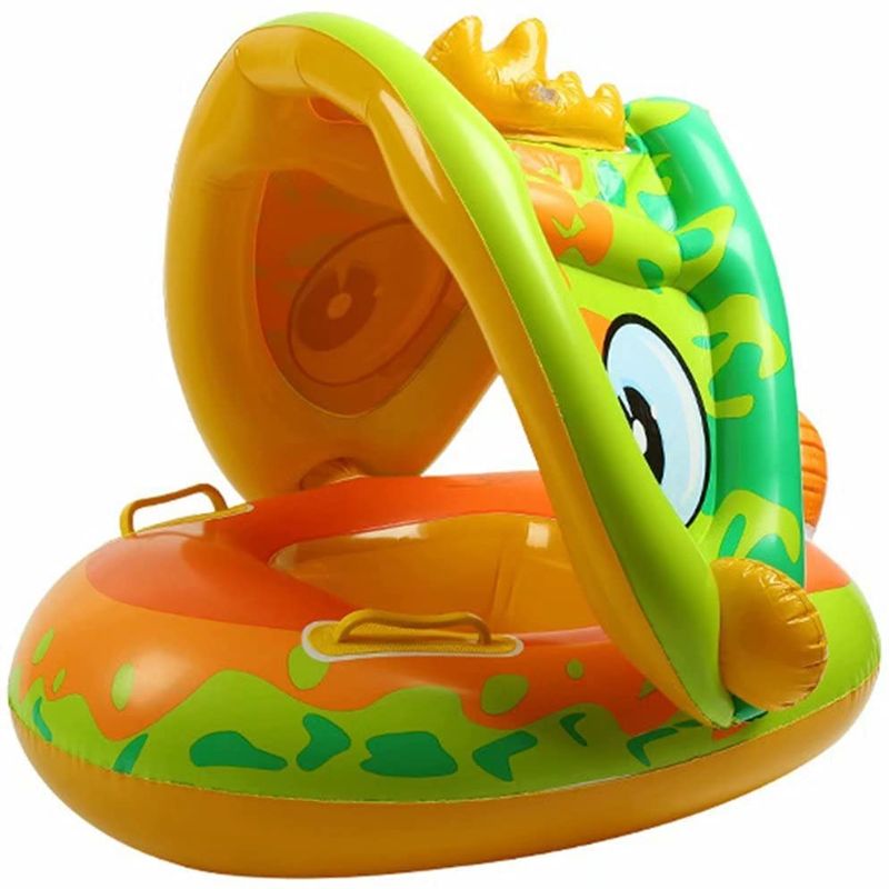 Photo 1 of Baby Pool Float with Canopy, Dinosaur Infant Swimming Floaties for Age1-4 Years Old