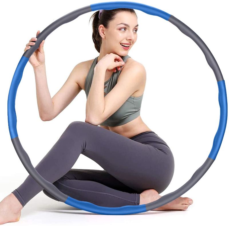 Photo 1 of colorfarm Weighted Fitness Exercise Hoop for Adults & Beginners Weight Loss Sports Exercise Hoops Detachable Design Workout Equipment for Women Men