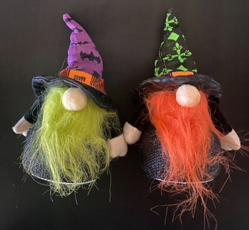 Photo 1 of 2 Pack Halloween Light up Gnomes Plush Decor, 9 inches Tall