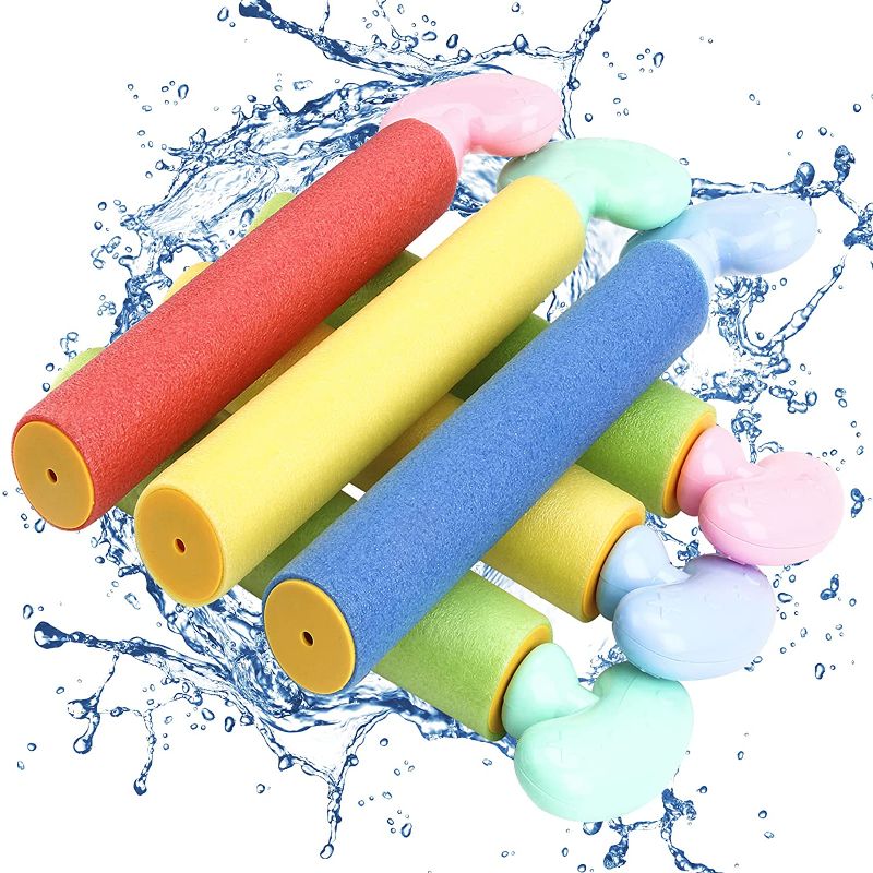 Photo 1 of AstarX Water Gun, Squirt Gun 6 Pcs Water Blaster with Long Range up to 34ft Summer Pool Toys for Kid&Adult
