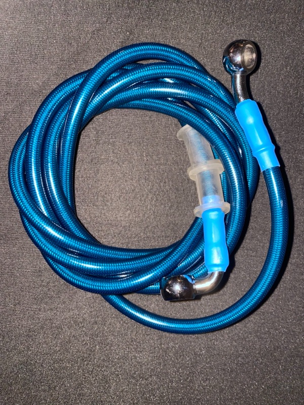 Photo 1 of 400-2400mm brake hose, blue braided stainless steel clutch pipe, brake line for bikes