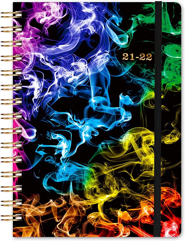 Photo 1 of 2021-2022 Academic Planner - Weekly & Monthly Planner, 6.4" x 8.5", July 2021 - June 2022, Flexible Spiral Hardcover with Strong Golden Binding, Elastic Closure, Coated Tabs, Inner Pocket