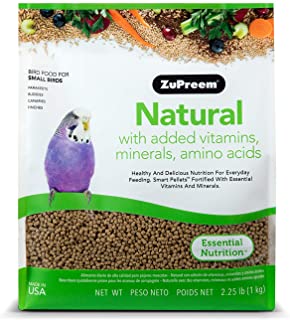 Photo 1 of ZuPreem Natural Bird Food Smart Pellets for Small Birds - Made in USA, Essential Vitamins, Minerals, Amino Acids for Parakeets, Budgies, Parrotlets