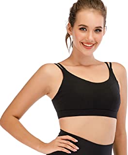 Photo 1 of HELISOPUS WOMEN'S YOGA SPORTS BRA, SUPPORT CROSS BACK BRAS WITH REMOVABLE CUPS FOR WOMEN WORKOUT MEDIUM