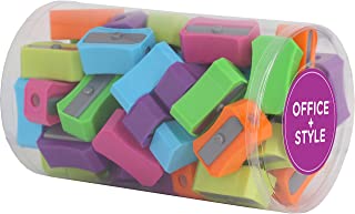 Photo 1 of Office Style Mini Sharpener with Shavings Receptacle, Multi Colors, 48 Count (OS-48SHARPENERS) (MINOR DAMAGES TO PACKAGING)