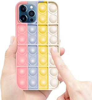 Photo 1 of Fidget Toys Case for iPhone 12/12 Pro, Push Pop Bubble Fidget Sensory Case, Funny Toys Anxiety Relief Gift Bubble Popping Anti-Drop Soft Silicone Toy Case for iPhone 12/12 Pro- 6.1" 2 PACKS