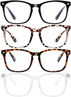 Photo 1 of Blue Light Blocking Glasses for Women Men,4-Pack Square Anti Eyestrain Computer Glasses