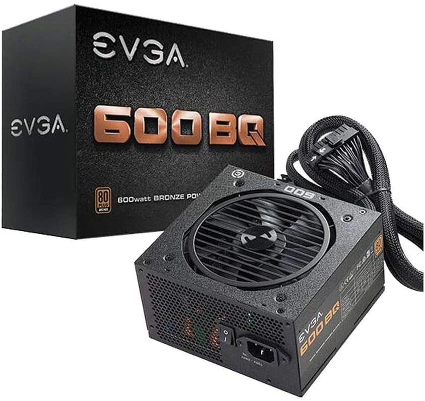 Photo 1 of Fonte ATX - 600W - EVGA 600 BQ Bronze - Preta - 110-BQ-0600-K1 (FACTORY SEALED SHUT)