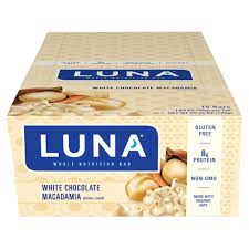 Photo 1 of  LUNA BAR Snack Bars, Gluten Free, White Chocolate Macadamia Flavor, 15 Ct, 1.69