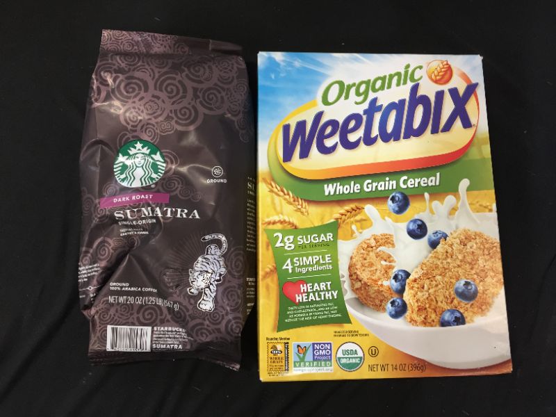 Photo 1 of 2PAC KOF FOD AND DRINK COFFEE GROUNDS STARBUCKS AND ORGANIC WEETABIX