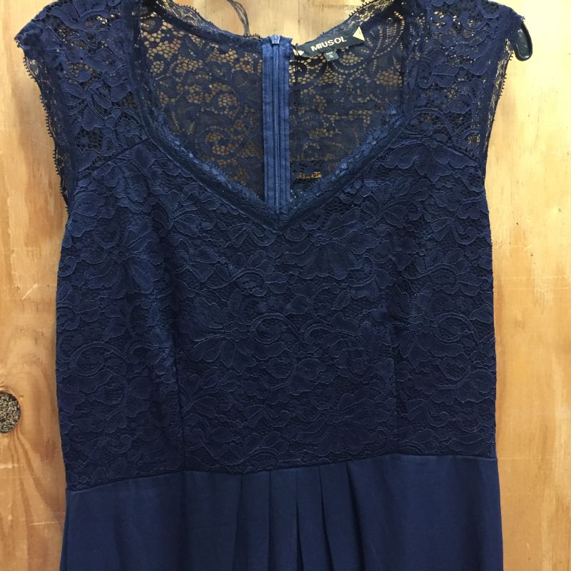 Photo 3 of Miusol Women's Formal Floral Lace Evening Party Maxi Dress---blue color--size XL
