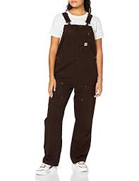 Photo 1 of Carhartt Women's Crawford Double Front Bib Overalls, Dark Brown, Small