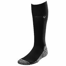 Photo 1 of Evoshield Knee-High Moisture Wicking Baseball/Softball Game Socks, Black - Large