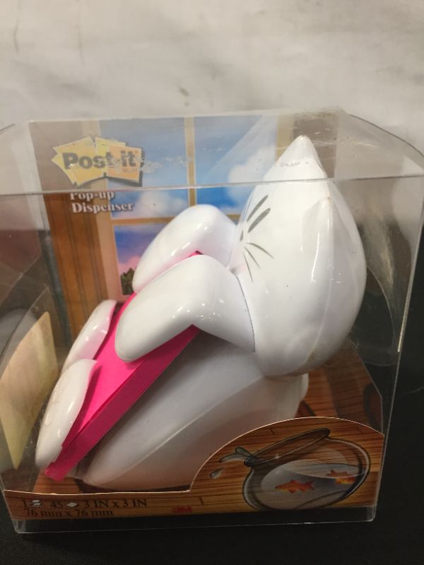 Photo 2 of Post-it Pop-up Note Dispenser, Cat design, 3x3 in, 1 Dispenser/Pack (CAT-330)