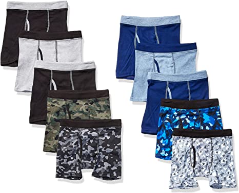 Photo 1 of Hanes Boys' ComfortSoft Waistband Boxer Briefs 10-Pack (Assorted/Colors May Vary) MEDIUM
