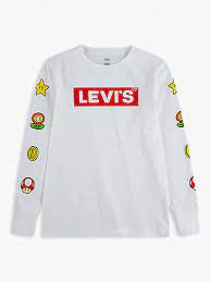 Photo 1 of BIG BOYS MEDIUM LEVIS AND SUPER MARIO BOX TAB LONG SLEEVE T SHIRT