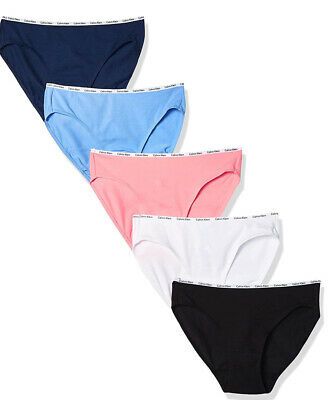 Photo 1 of CALVIN KLEIN MULTICOLOR 5PK BIKINI PANTIES SIZE MEDIUM