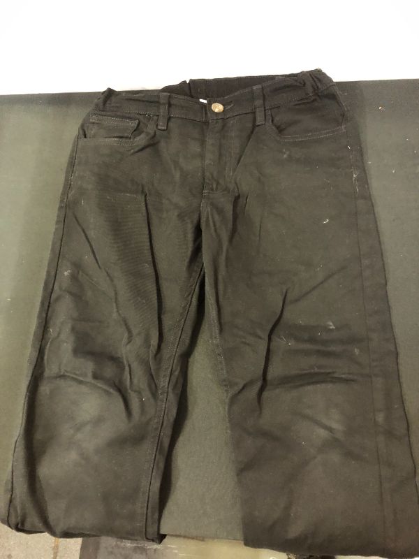 Photo 2 of BOYS SIZE 12 HUSKY STRETCH WAIST UNIFORM BLACK PANTS