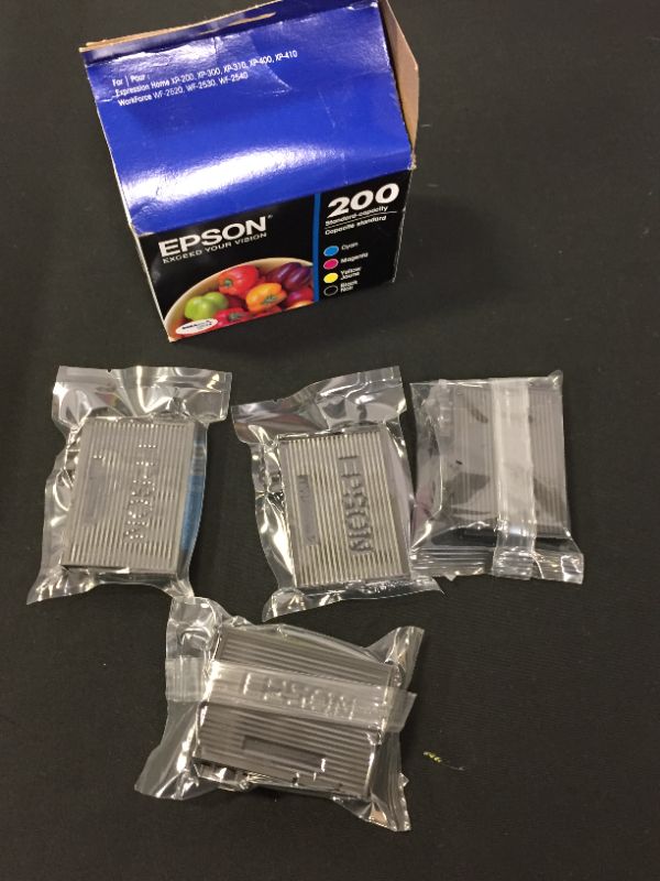 Photo 2 of EPSON T200 DURABrite Ultra Ink Standard Capacity Black & Color Cartridge Combo Pack (T200120-BCS) for select Epson Expression and WorkForce Printers (BOX OPEN)