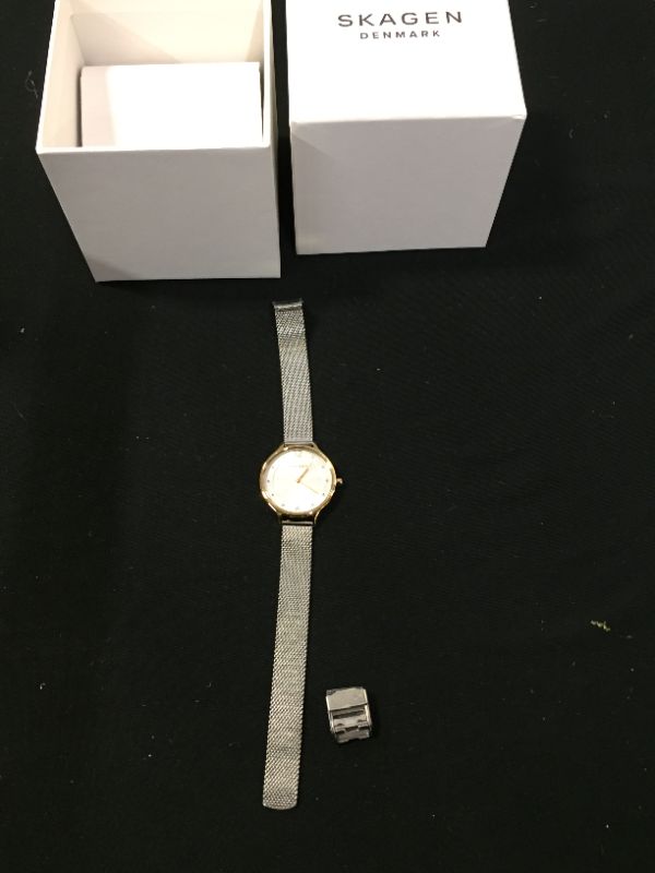 Photo 2 of Skagen Women's Anita Stainless Steel Mesh Dress Quartz Watch (MISSING HARDWARE)