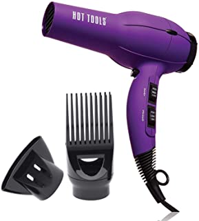 Photo 1 of HOT TOOLS Professional 1875W Turbo Ionic Dryer, Purple
3 Piece Set (MISSING 1 ATTACHABLE CLIP)