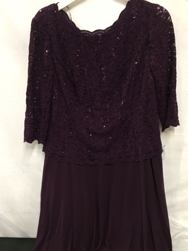 Photo 2 of Alex Evenings Women's Sequin Lace Mock Dress 18W