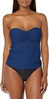 Photo 1 of Catalina Women's Twist Front Bandeau Tankini Top MEDIUM