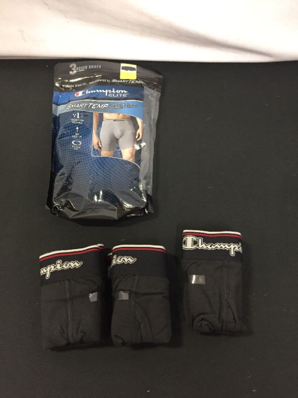 Photo 1 of CHAMPION ELITE SMART TEMP BOXER BRIEFS 3 PACK SIZE SMALL