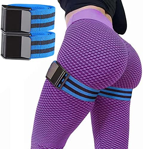 Photo 1 of 2 pack - Blood Flow Restriction Bands for Women - 2 Pack BFR Training Bands for Legs, High Elastic Farbric Exercise Band, 2 Inch-Wide Booty Bands for Exercising Your Butt, Fitness (4 total)
