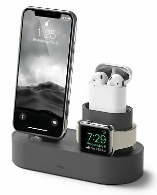 Photo 1 of 3 in 1 Charging Station for Apple Watch, AirPod, iPhone - elago® [Dark Grey]
