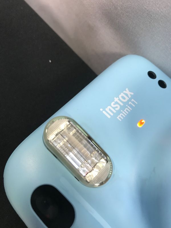Photo 1 of Fujifilm Instax Mini 11 Instant Camera - Sky Blue, 4.8" x 4.2" x 2.6", Camera Only
