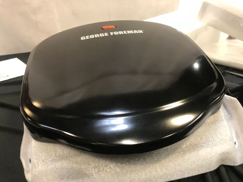 Photo 2 of George Foreman GR10B 2-Serving Classic Plate Electric Indoor Grill and Panini Press, Black
